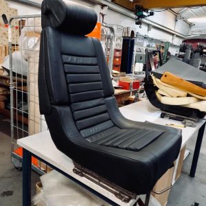 Leather front seat cover (black)