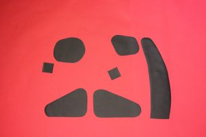 Foil set behind door panel left