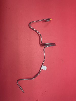 Pipe left side centrifugal regulator to T-piece on left chassis beam (yellow)