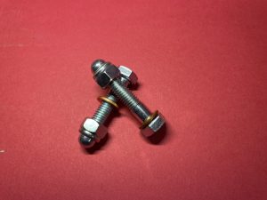 Chain tensioner secondary bolt + cap nut + copper ring