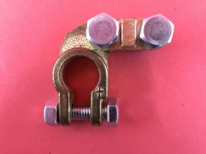 Battery pole clamp +