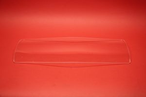 Headlight glass plastic center