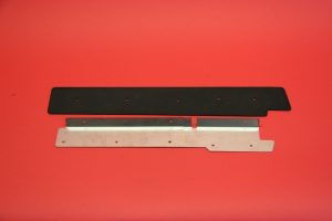 A-stijl rubber flap met RVS hoek rechts