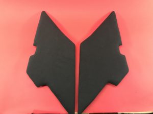 C-pillar panels lined (set 2 piece)