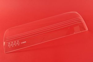 Headlight glass plastic left