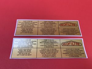 Airfilter housing sticker set IE models