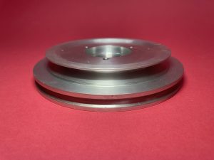 HD pomp aluminium poelie voor originele dynamo en moderne aircopomp 1x70 + 1x45 gr.