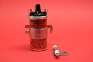 Zündspule rot Bosch mit Ballastwiderstand